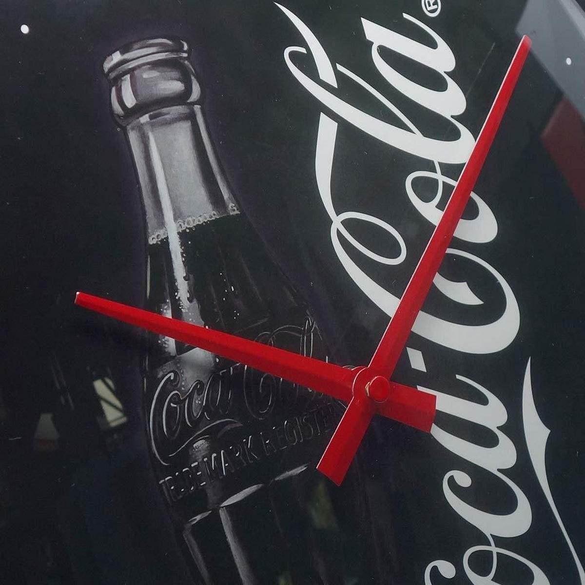 WANDUHR 31 cm Coca-Cola Sign Of Good Taste - Schwarz, Metall (31/31/5cm) - Nostalgic-Art