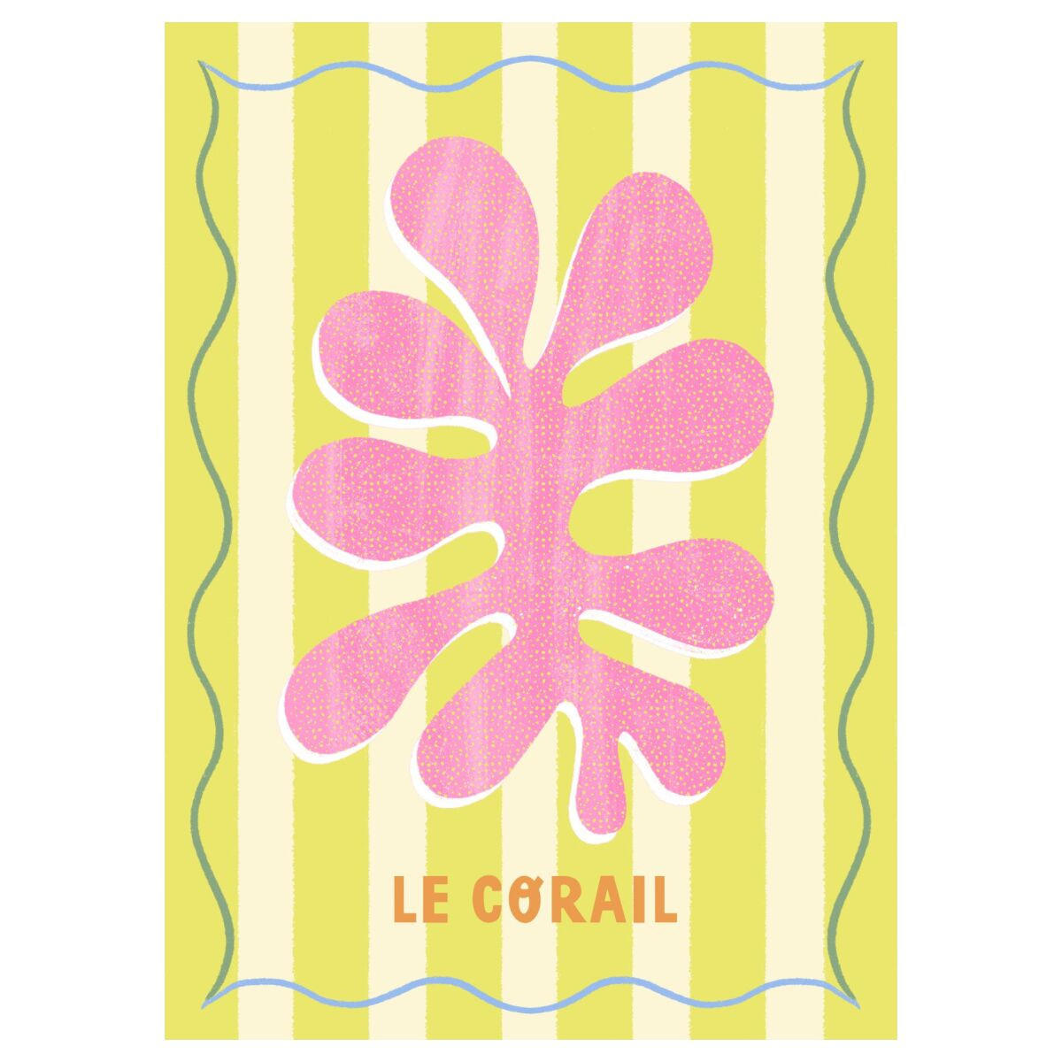 POSTER Melissa Donne - Le Corail Lemon/Cream - Multicolor, Papier (30/40/0.1cm) - Poster&Frame