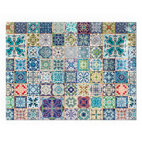 GLASPLATTE für Kamin 80x60 cm - Blau, Glas (80/60/0.4cm) - TULUP