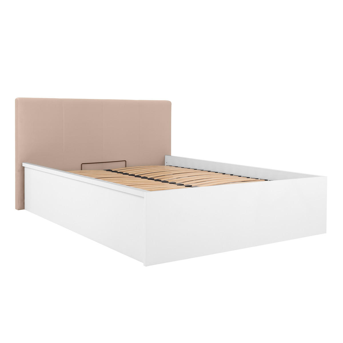 BOXSPRING POSTEL 140/200 Edwin Bílá a béžová - bílá, kompozitní dřevo (140/200cm) - Petits-meubles