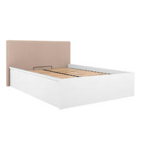 BOXSPRING POSTEL 140/200 Edwin Bílá a béžová - bílá, kompozitní dřevo (140/200cm) - Petits-meubles