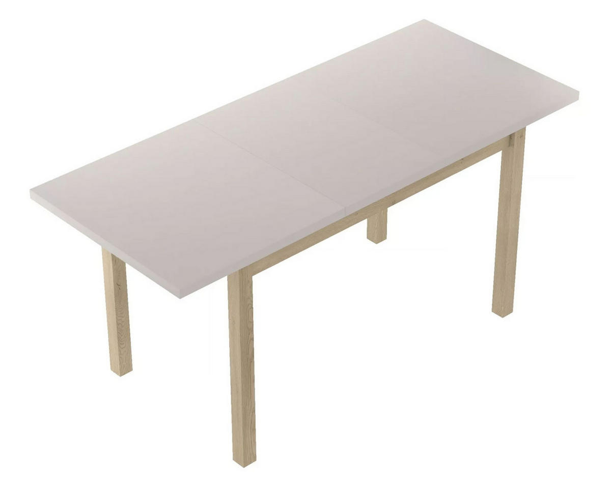 ESSTISCH Adam Kaschmir / Eiche Sonoma 120-160 / 68 / 75cm - Beige/Sonoma Eiche, Holz/Holzwerkstoff (68/160/75cm) - Feldmann-Wohnen