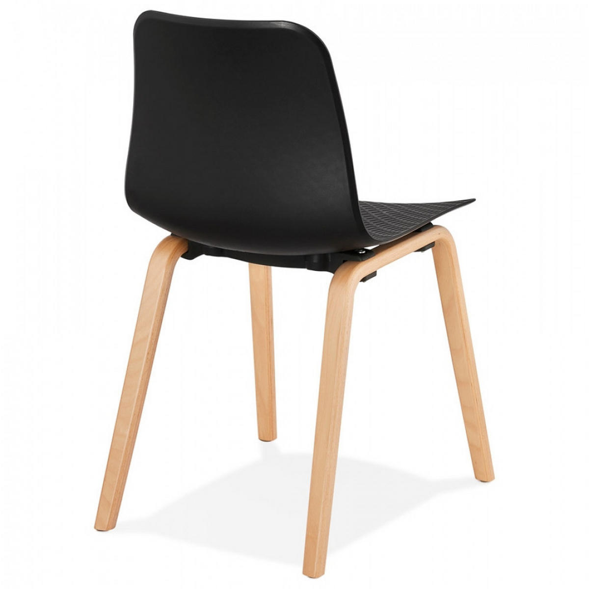 STUHL Schwarz 44.5x81x52.5cm - Beige/Schwarz, Holz/Kunststoff (44.5/81/52.5cm) - AlterEgo