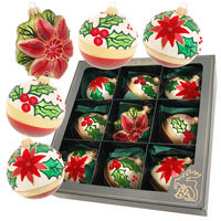 CHRISTBAUMKUGELN Set Old England Mehrfarbig 8cm (Glas / 9 Stk.) - Multicolor, Glas (8/8/8cm) - Krebs Glas Lauscha