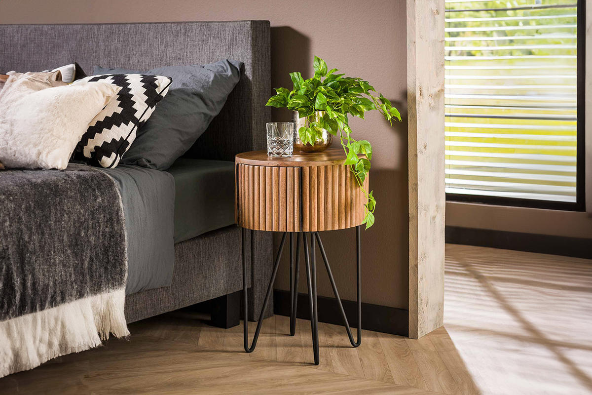 NACHTTISCH SWEAK Holz Mango - Braun, Holz (40/60/40cm) - KAWOLA