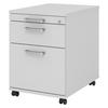 ROLLCONTAINER - mit Hängeregistratur 58/42,8/59 cm in Grau Chromgriff (Metall) - Grau, Holzwerkstoff (42.8/59/58cm) - bümö
