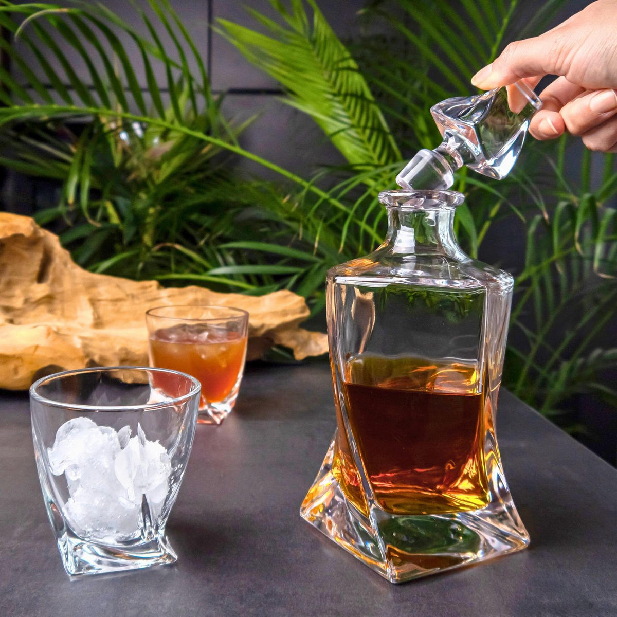 WHISKEY KARAFFE 750 ml - Transparent, Glas (0.75L) - Intirilife