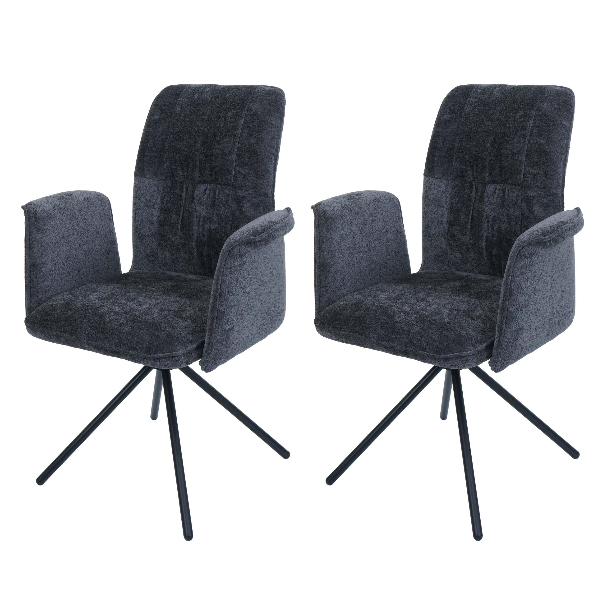 ESSZIMMERSTUHL Grau 2er-Set - Grau, Textil (70/94/60cm) - MCW