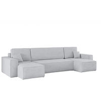 ECKSOFA Mit Schlaffunktion Und Bettkasten BEST Dicker Cord Poso Grau - Grau, Holz/Textil (312/142cm) - Kaiser Möbel