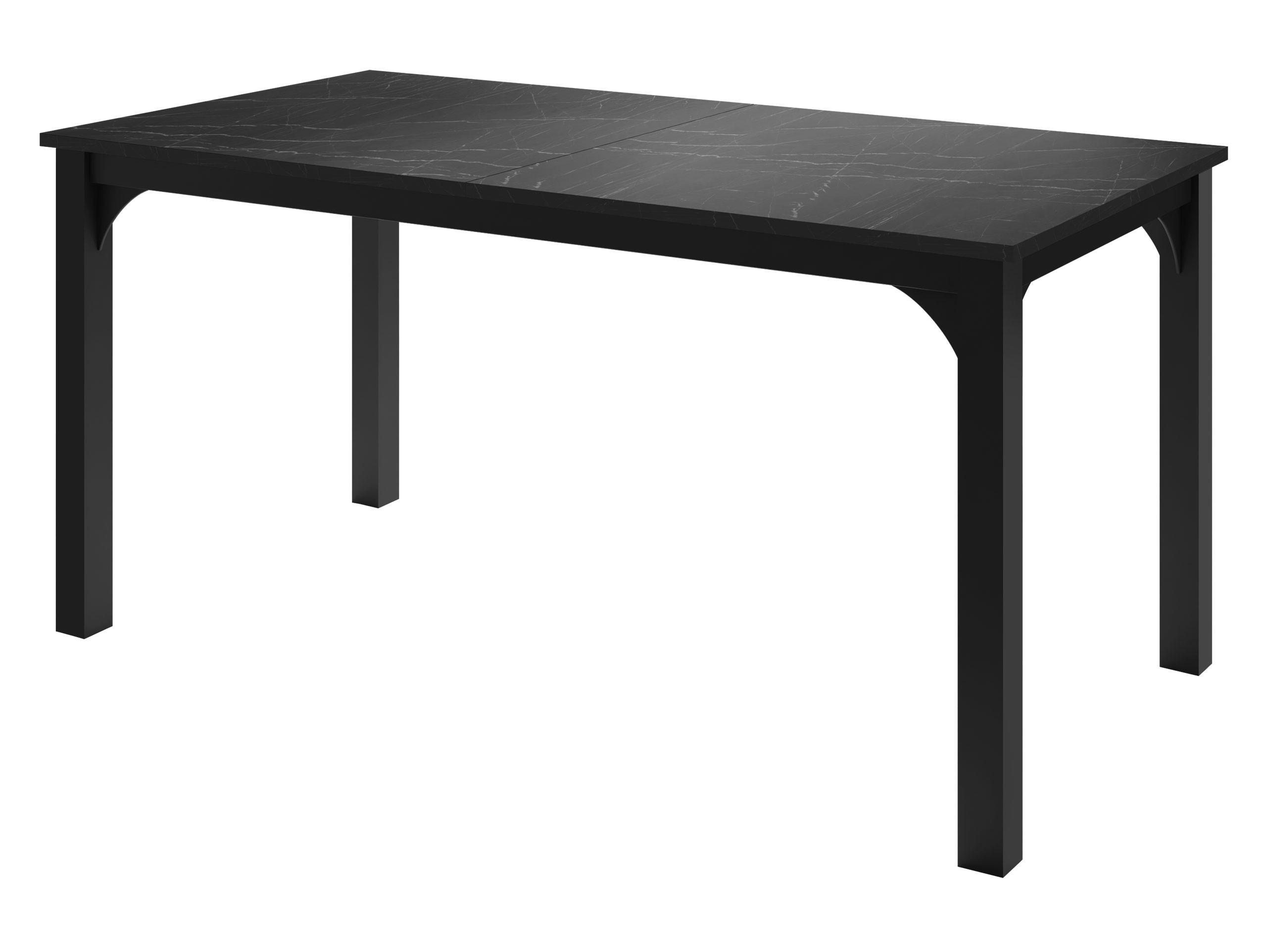 Mirjan24 Esstisch Schwarz, Schwarz 90x76x160 cm