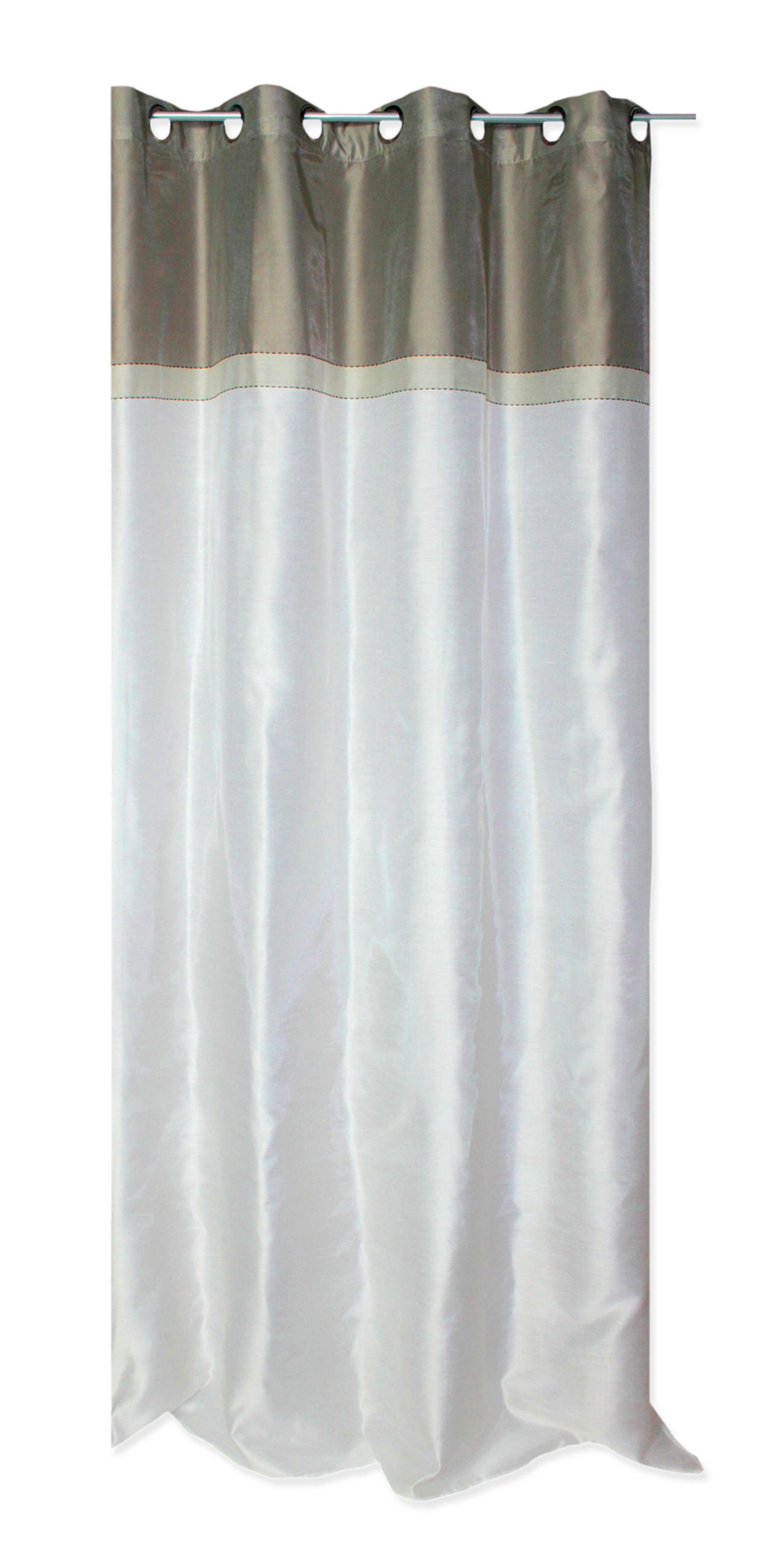 VORHANG Ösenvorhang 140x245 halbtransparent creme - Creme, Textil (140/245cm) - TiborTex
