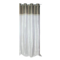 VORHANG Ösenvorhang 140x245 halbtransparent creme - Creme, Textil (140/245cm) - TiborTex
