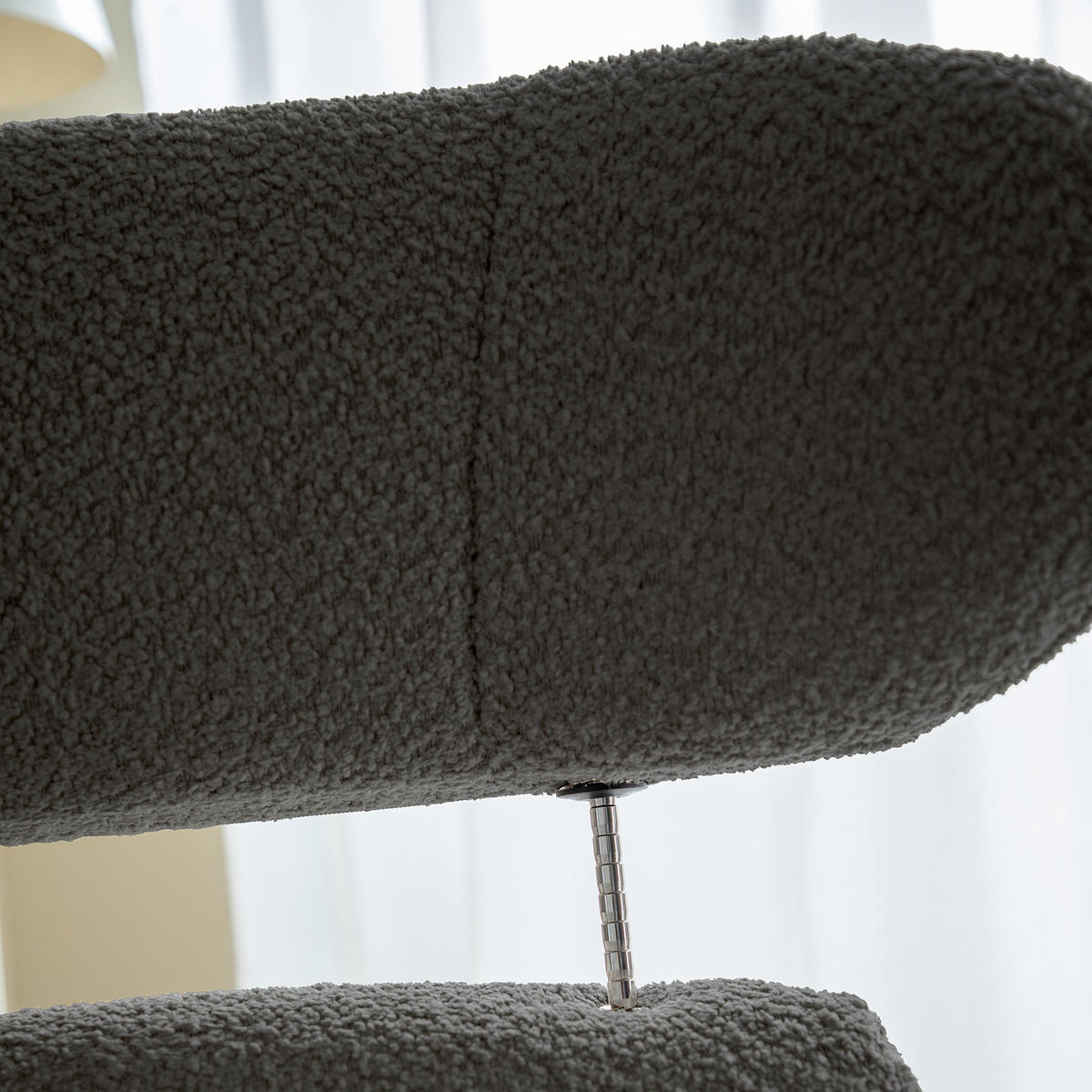 RELAXSESSEL - Anthrazit, Textil/Metall (90/107/90cm) - home24