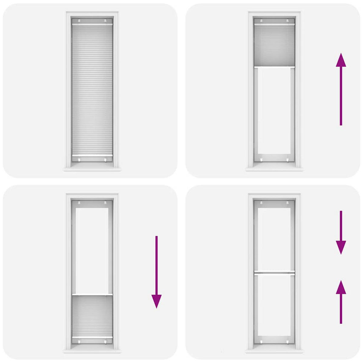PLISSEE 65/200 cm Stoffbreite 64,4 cm aus Polyester Weiß - Weiß, Textil (65/200cm) - vidaXL