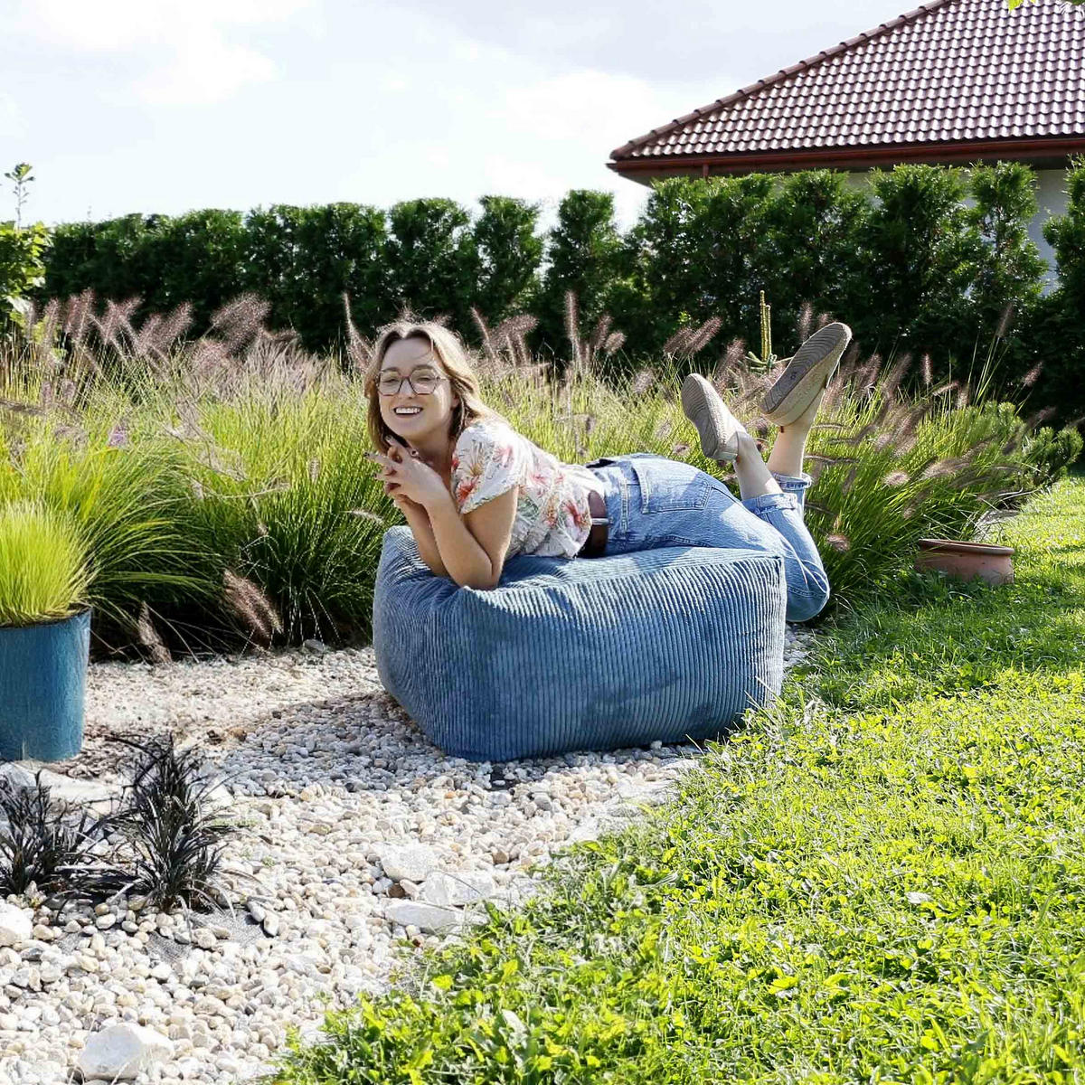SITZSACK COMFORT Blueberry Pie - Dunkelblau, Textil (70/40/70cm) - Dreamroots