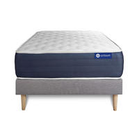 BETT Actimemo sleep Memory-Schaum 80 x 200 cm h1 - Kit Bettgestell Grau - Beige/Grau, Karton/Holz (80/200cm) - ACTISOM