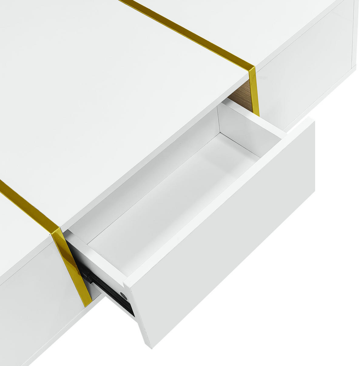 TV-ELEMENT 170/35/46 cm mit 4 Türen und Soft-Close in Weiß Hochglanz - Weiß, Holzwerkstoff (170/46/35cm) - BEAOK