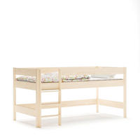 HOCHBETT Leo 200x90 naturweiß mit Matratze - Naturfarben, Holzwerkstoff (90/200cm) - LUKDOM