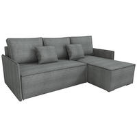 ECKSOFA Atlantic mit Schlaffunktion Grau Cord - Grau, Textil (238/141cm) - Bromarkt