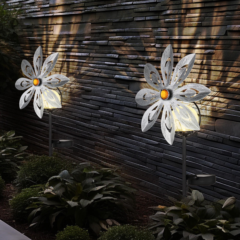 LED AUSSENLEUCHTE Metall Silber 2er Set - Silberfarben, Glas (20/9/50cm) - Globo Lighting