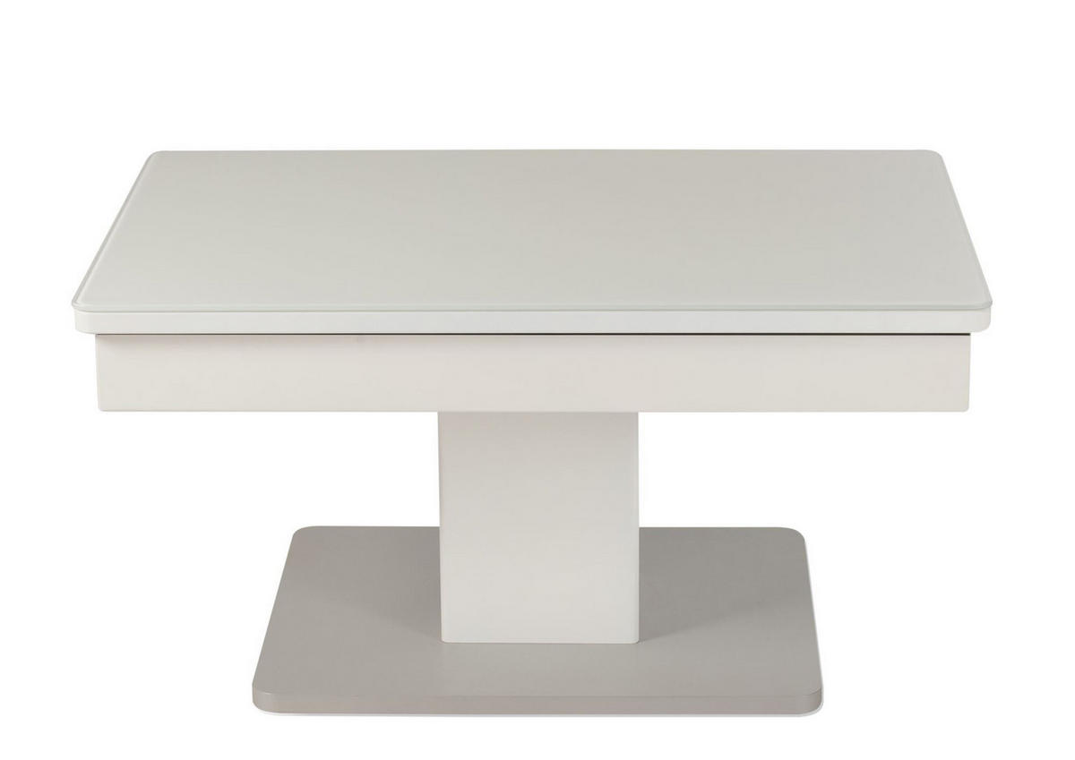 FUNKTIONSTISCH höhenverstellbar Caley 90 x 60 x 44-62 Couchtisch Weiß - Weiß, Holz (90/60/44cm) - 58aufmkessel