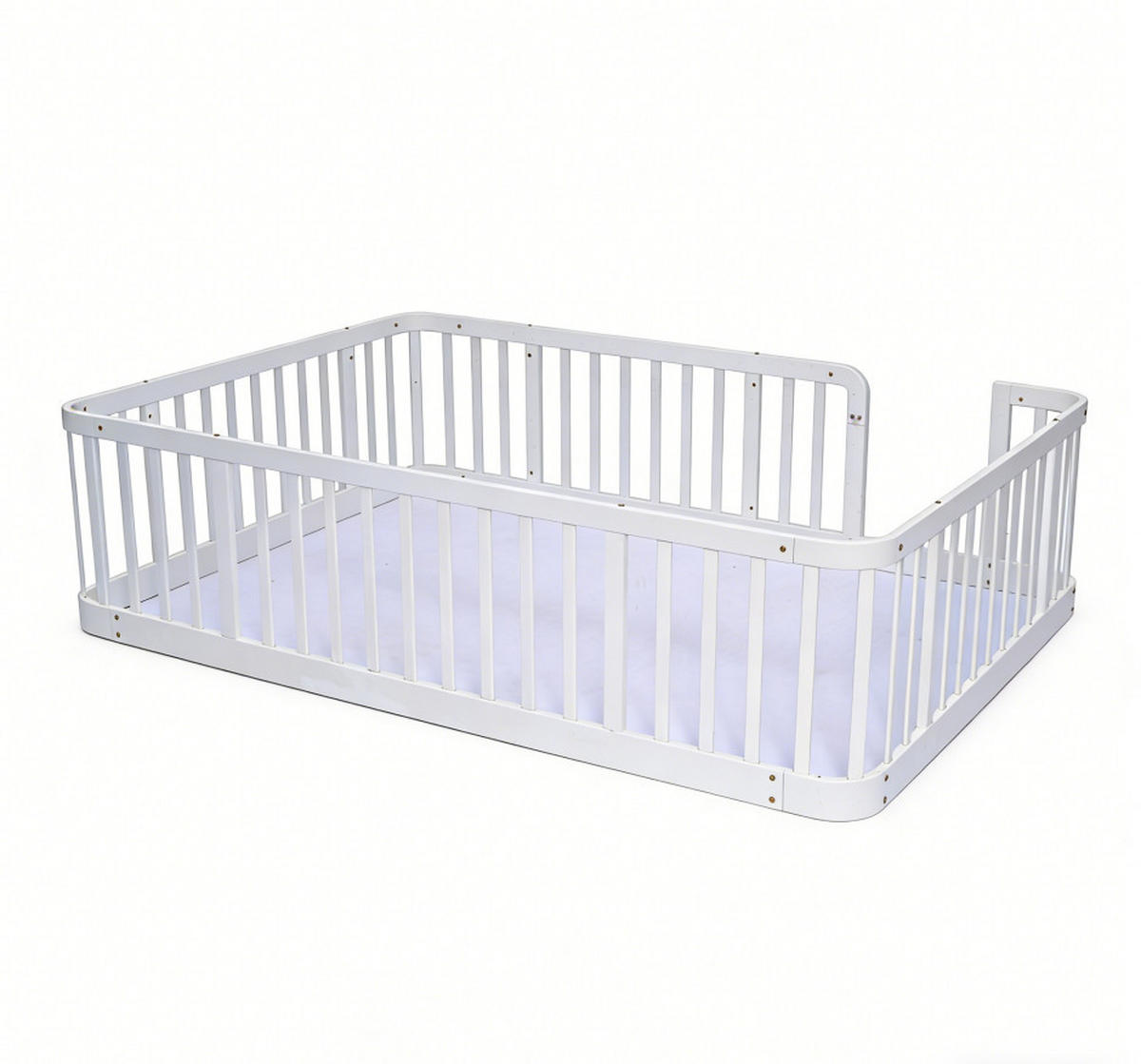 BODENBETT 140/200 cm DE-33064 modular und sicher Weiß - Weiß, Holzwerkstoff (140/200cm) - ComfortXL
