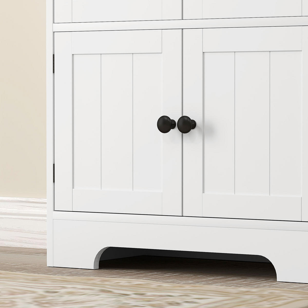HIGHBOARD DE-11164 2 Schränke & verstellbarem Boden Weiß - Weiß, Holzwerkstoff (30/123/58.2cm) - ComfortXL