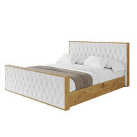 POLSTERBETT mit Bettkasten, Fußteil und Lattenrost, Boxbett ohne Matratze - ENZO5-Z 180x200 Weiß - Weiß, Holzwerkstoff/Textil (180/200cm) - ALTDECOR