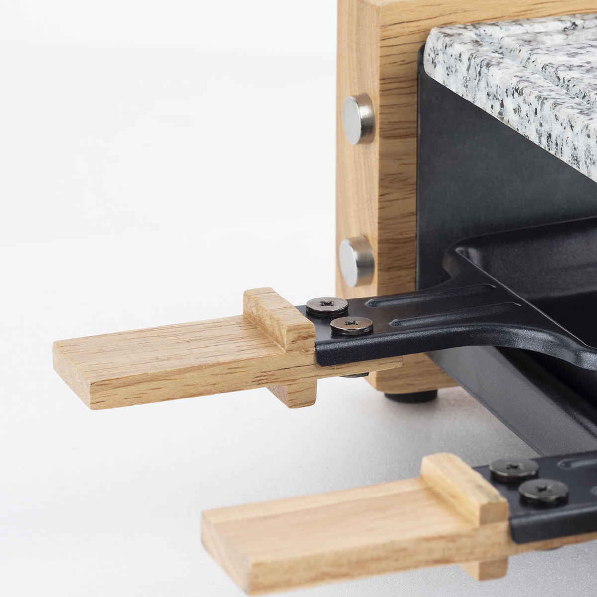 RACLETTE-GERÄT WOD2, Grau, für 2 Personen, Holzausführung - Zirbelkieferfarben, Holz (13/10/28.3cm) - HKoenig