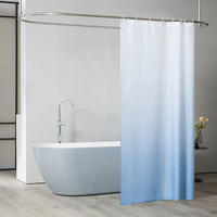 DUSCHVORHANG Textil Hellblau 120 x 200 cm - Multicolor, Textil (120/200cm)