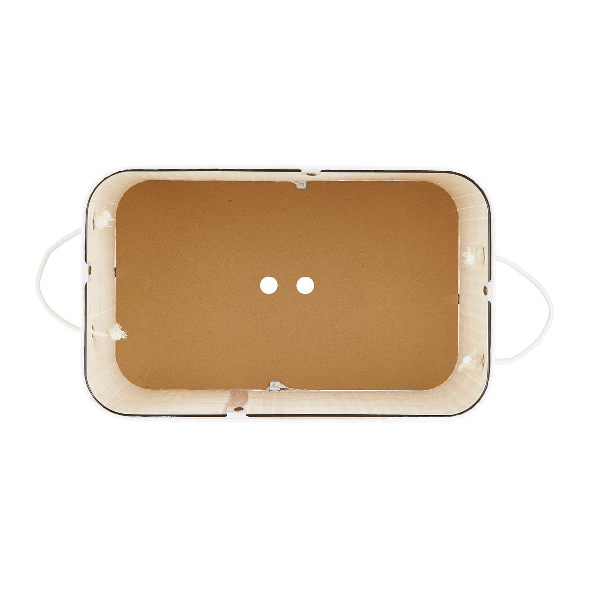 WÄSCHESORTIERER - Weiß, Holz/Wellpappe (55/63/35cm) - Relaxdays