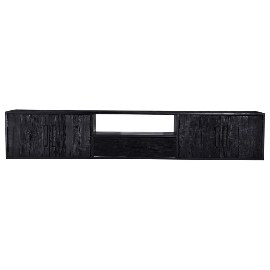 Thumbnail - Giga Meubel Tv-Möbel, Schwarz, Holz, 240x44x40 cm, Wohnzimmer, Wohnwände, Lowboards, Lowboards stehend
