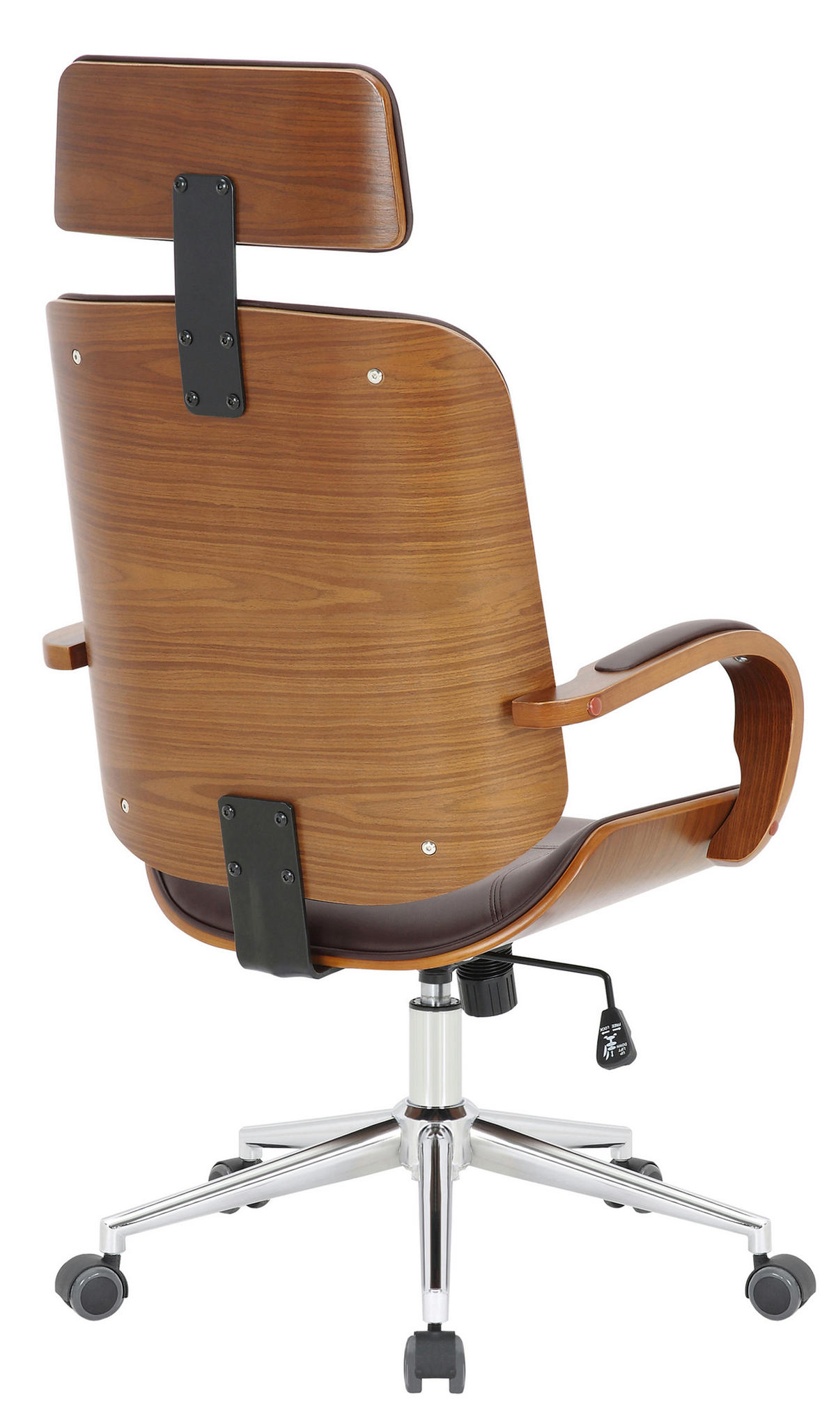 BÜROSTUHL Daytona, Walnuss/Braun - Braun, Textil/Metall (70/125/70cm) - TPFLiving