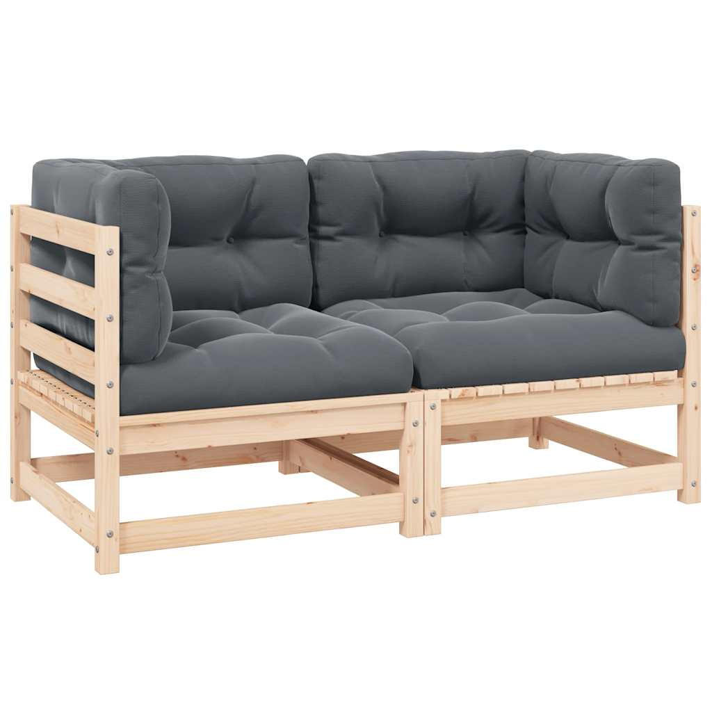 GARTENSOFA TYXOU 70/67/70 cm （2-SITZER） - Anthrazit, Holz (70/67/70cm) - ZMH