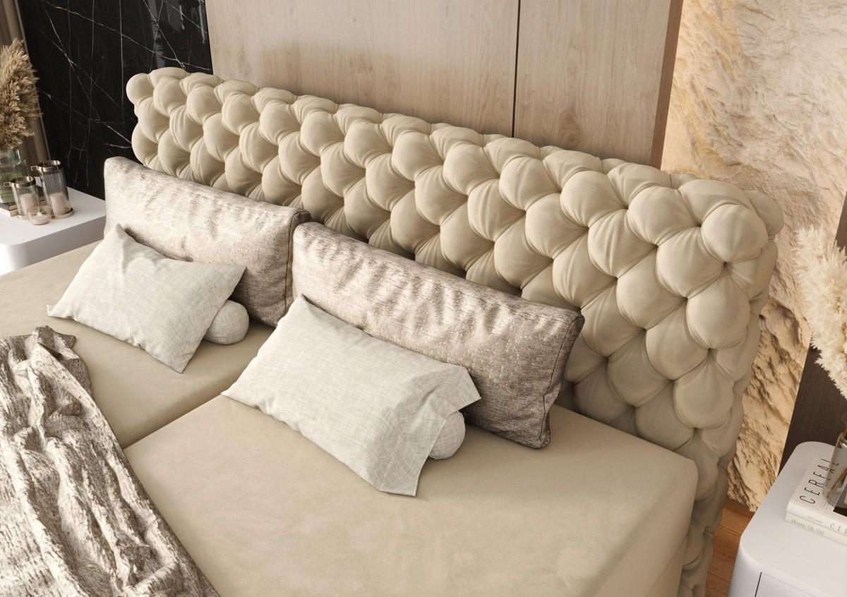 BOXBETT Figo IV Rosa 180x200 cm - Rosa, Textil (180/200cm) - B&B Home