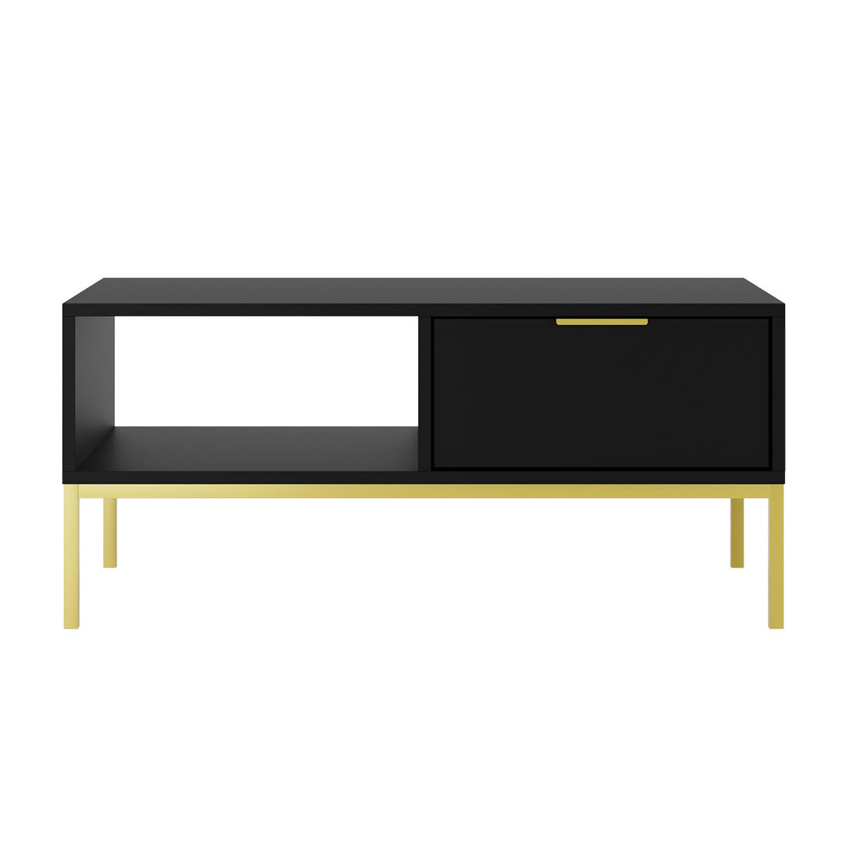 COUCHTISCH Seattle Schwarz - Goldfarben/Schwarz, Holzwerkstoff (60/100/45.4cm) - Petits-meubles