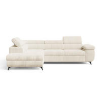 ECKSOFA Argon Beige Rechts - Beige/Schwarz, Holz/Textil (190/255cm) - Graingold