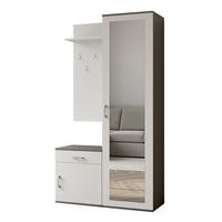 GARDEROBENSCHRANK VENTO 100/180,5/35 cm Modern Garderobe-Set Grau - Weiß/Grau, Holzwerkstoff (100/180.5/35cm) - MASSENO