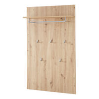 GARDEROBENPANEEL - Eiche Artisan Dekor - Braun, Holzwerkstoff/Metall (84/135/27cm) - home24
