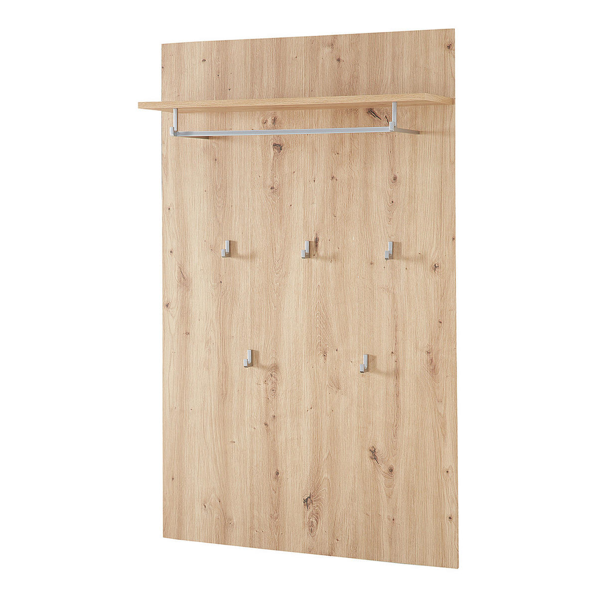 GARDEROBENPANEEL - Eiche Artisan Dekor - Braun, Holzwerkstoff/Metall (84/135/27cm) - home24