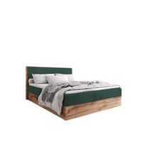 BOXBETT TESSA 140x200 Grün Cord - H3 - Grün, Textil (120/200cm) - AN-Moebel 4u