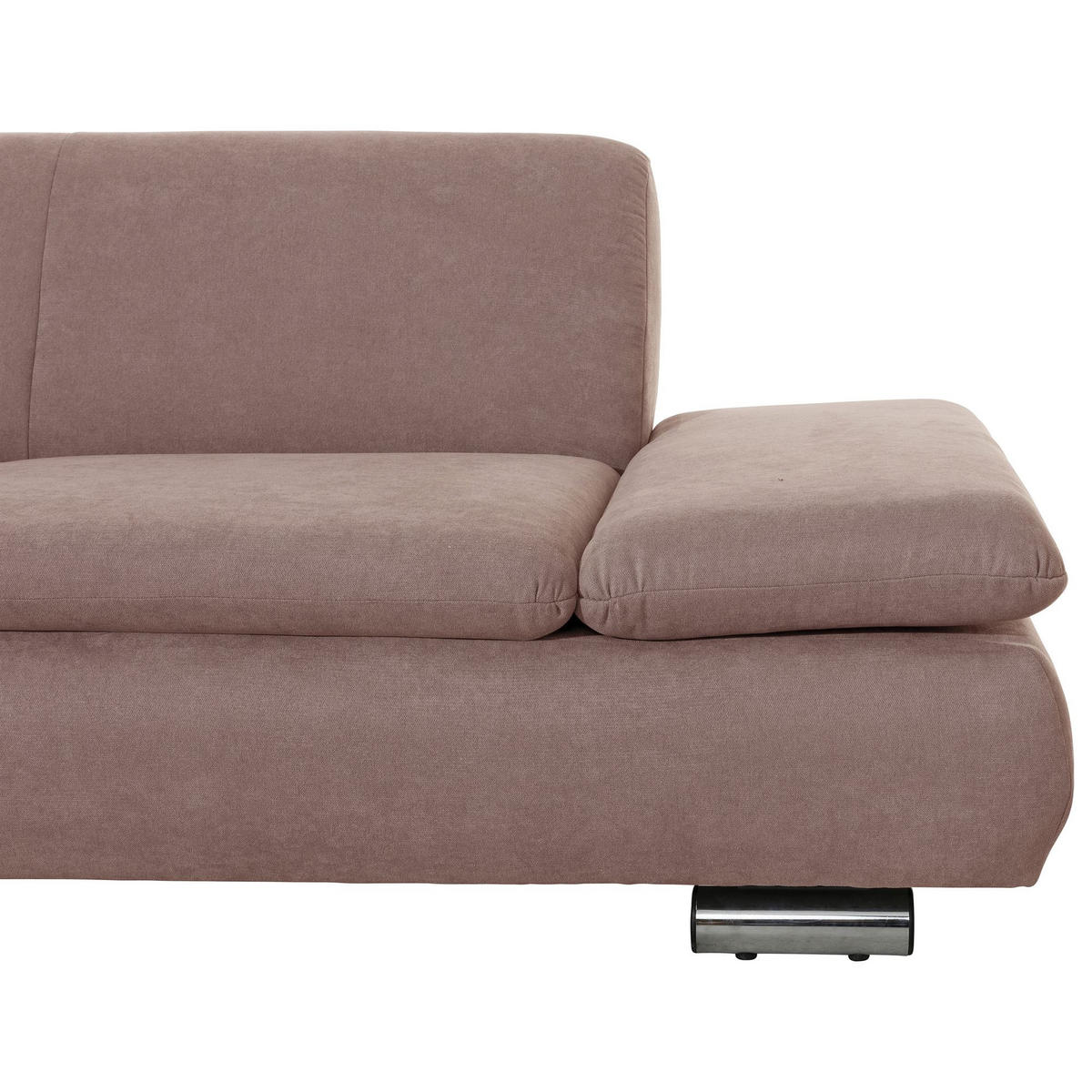 ECKSOFA mit Ottomane links Kaye Flachgewebe rosé - Rosa, Kunststoff (190/270cm) - 58aufmkessel