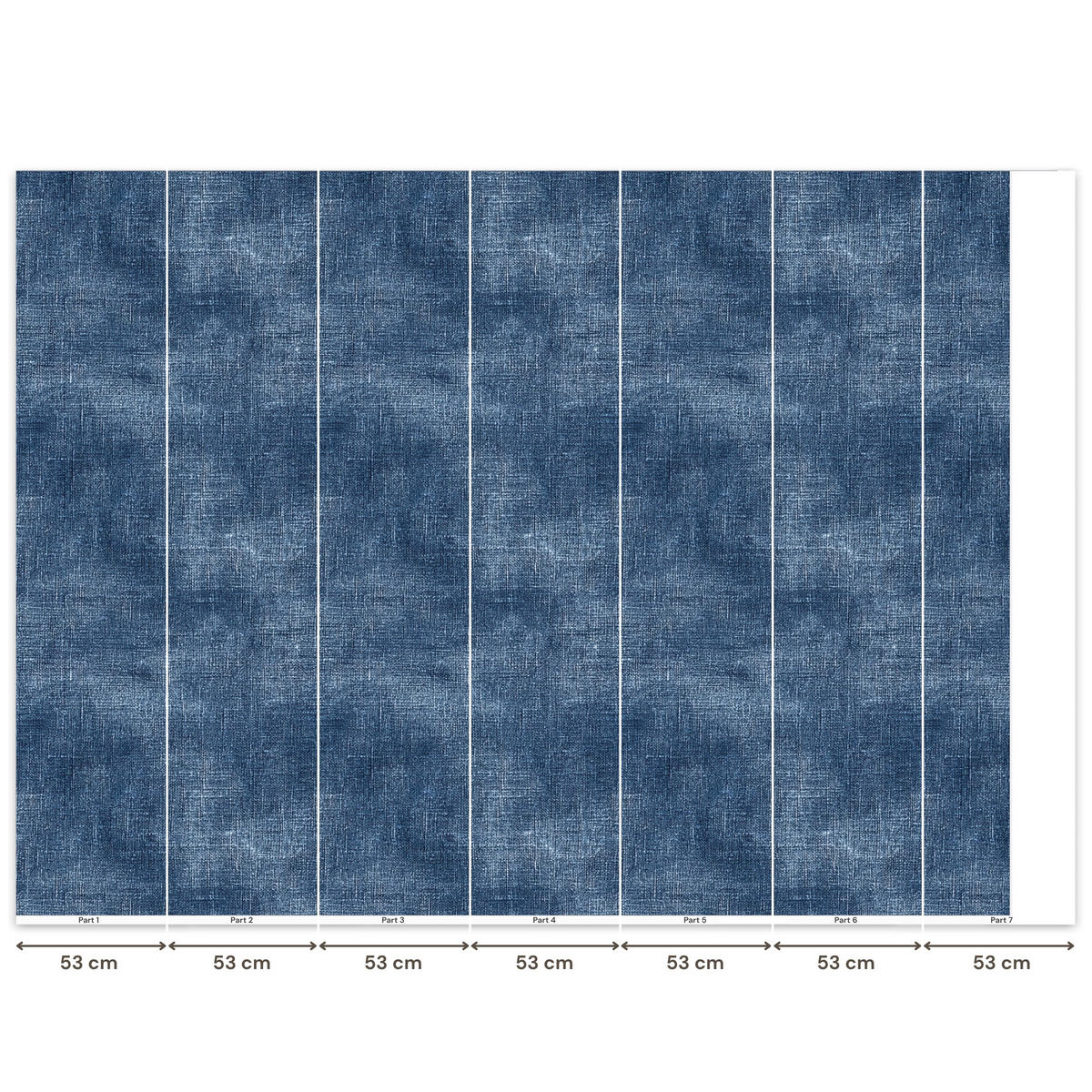 TAPETE - Leinen - Textur - Muster - Denim - Rustikal - 300x220 cm - Blau, Papier (300/220cm) - OnlyWow