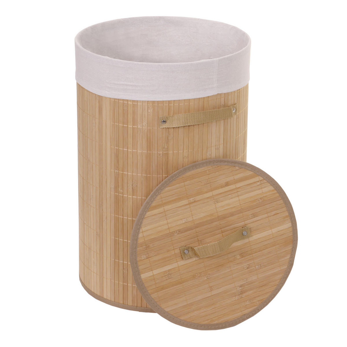 KOŠ NA PRÁDLO Dekor buk, krémovo biela - farba buka/krémová, drevo (35/59/35cm) - MCW
