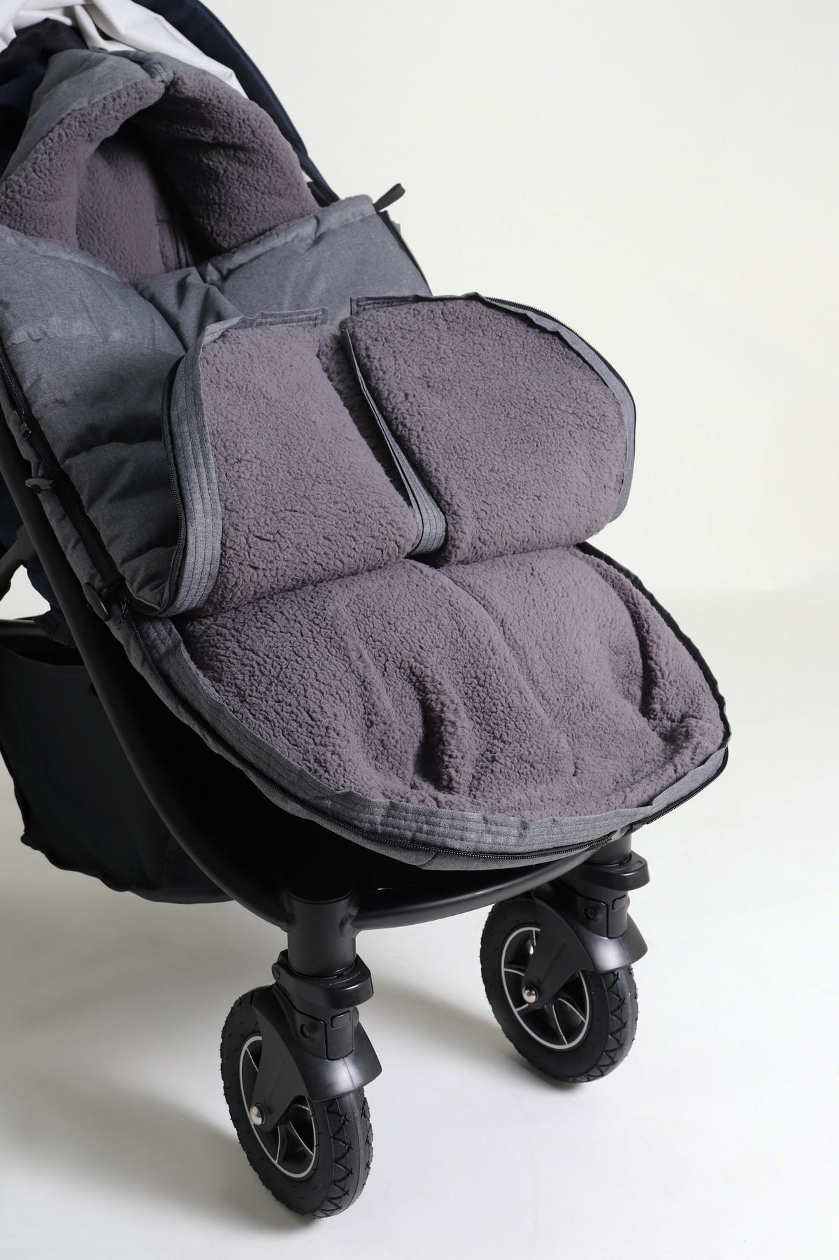 KINDERWAGEN-FUSSSACK Mila, black melange - Schwarz, Textil (48/7/105cm) - Kaiserbaby