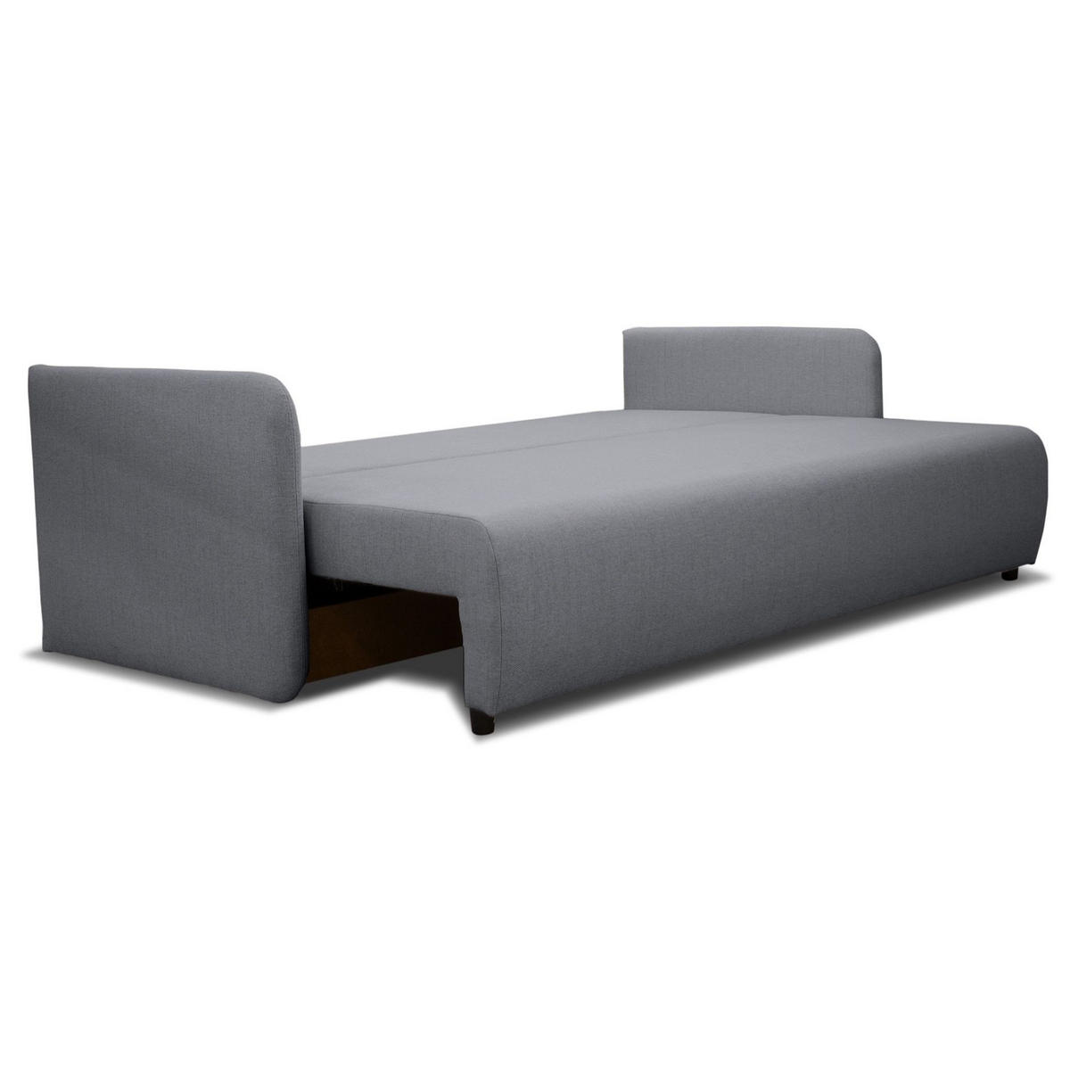 SOFA Anvio Grau mit Schlaffunktion - Schwarz/Grau, Kunststoff/Textil (220/88/100cm) - Selsey