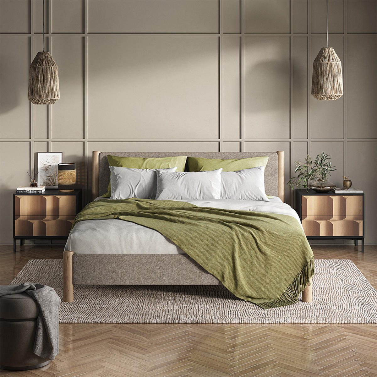 Eichefarben/Schwarz, Holzwerkstoff (66/60/36cm) - Vicco