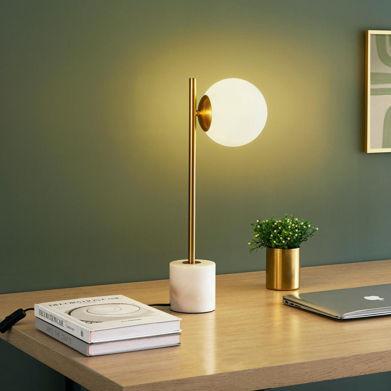 TISCHLEUCHTE Estrela, Gold / Messing, 50cm - Goldfarben, Glas (50/10/50cm) - KOSILUM