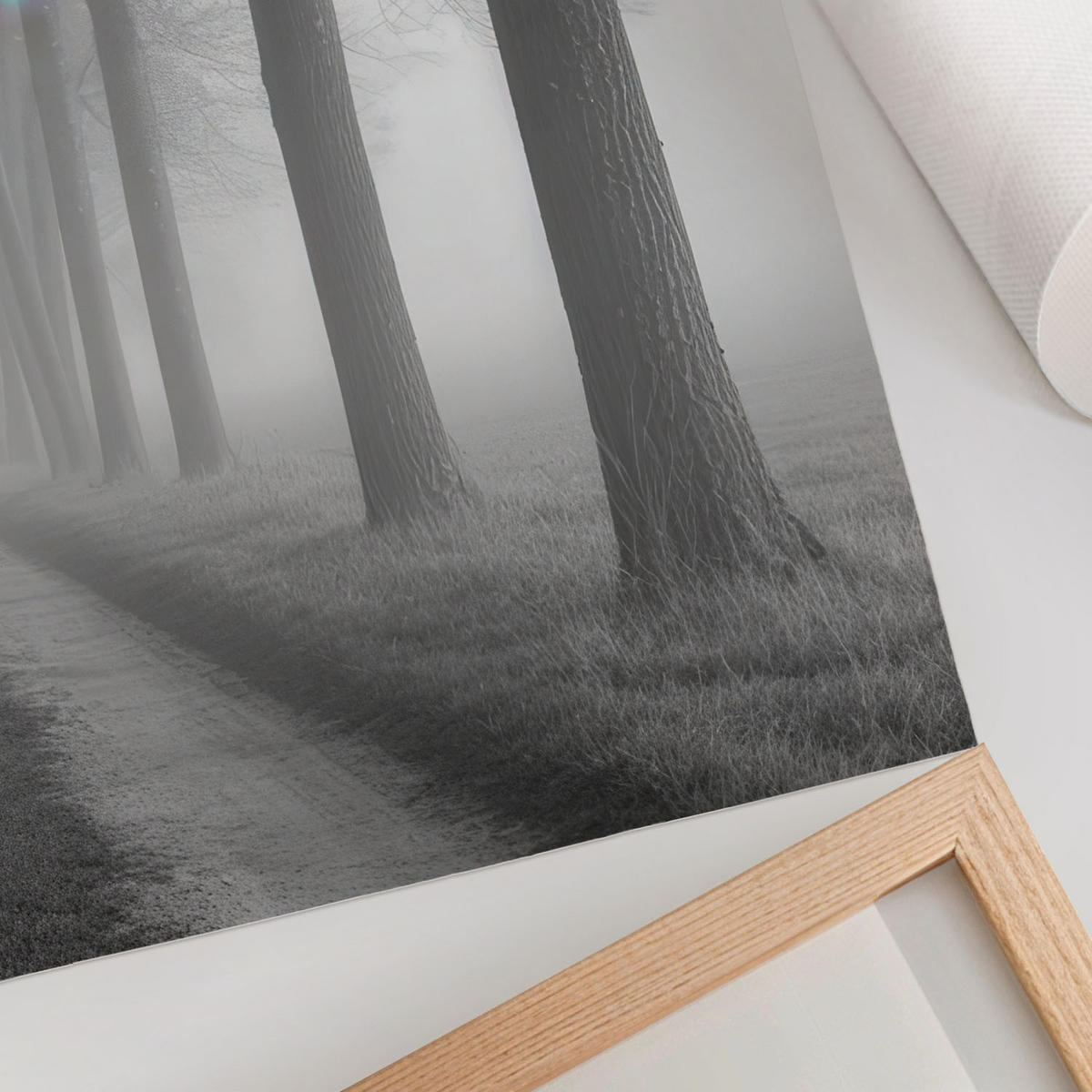 POSTER - 42x59 cm - Nevara - Nebel auf der Straße - Schwarz, Textil (42/59/0.1cm) - TULUP