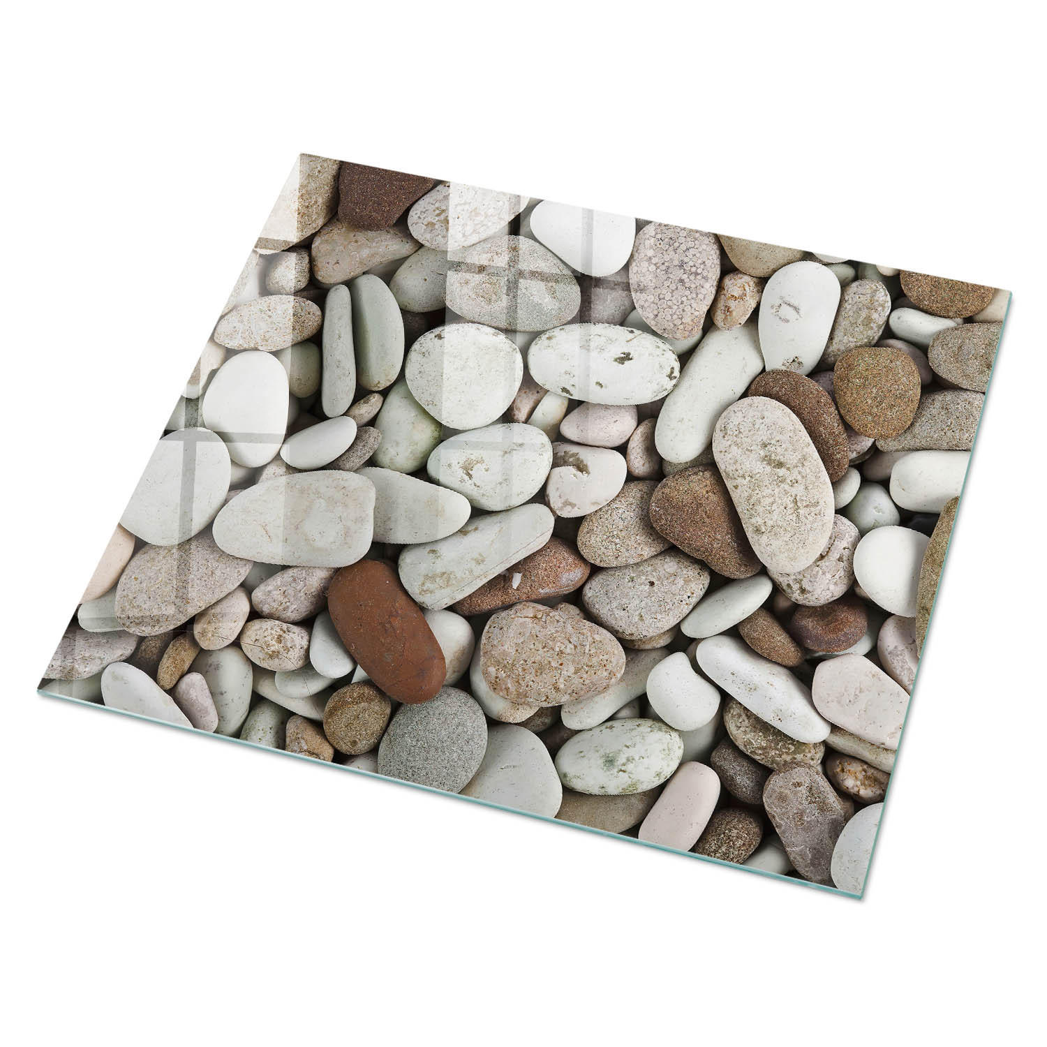 GLASPLATTE 80x60 cm – Natursteine - Grau, Glas (0.4/80/60cm) - ArtPrintCave